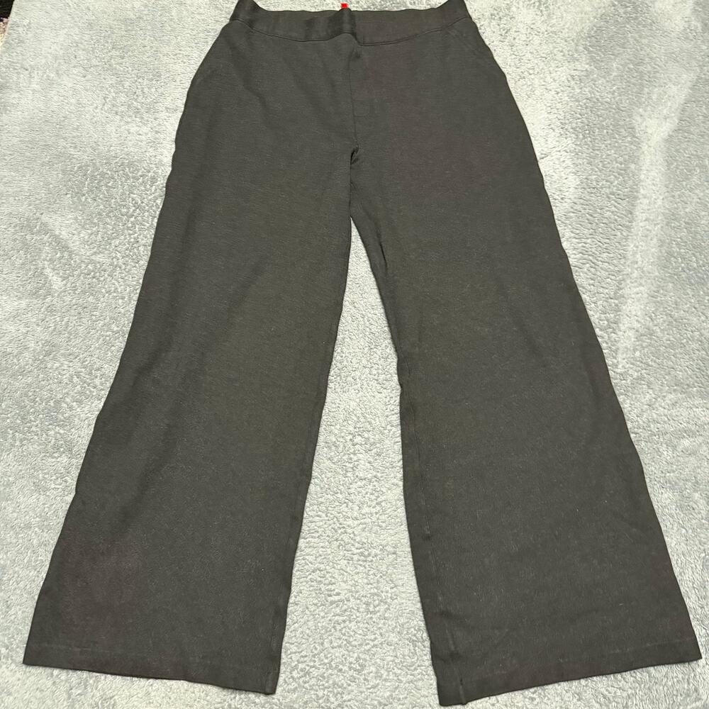 Spanx Perfect Fit Ponte Wide Leg Pant Womens XL Gray 20385